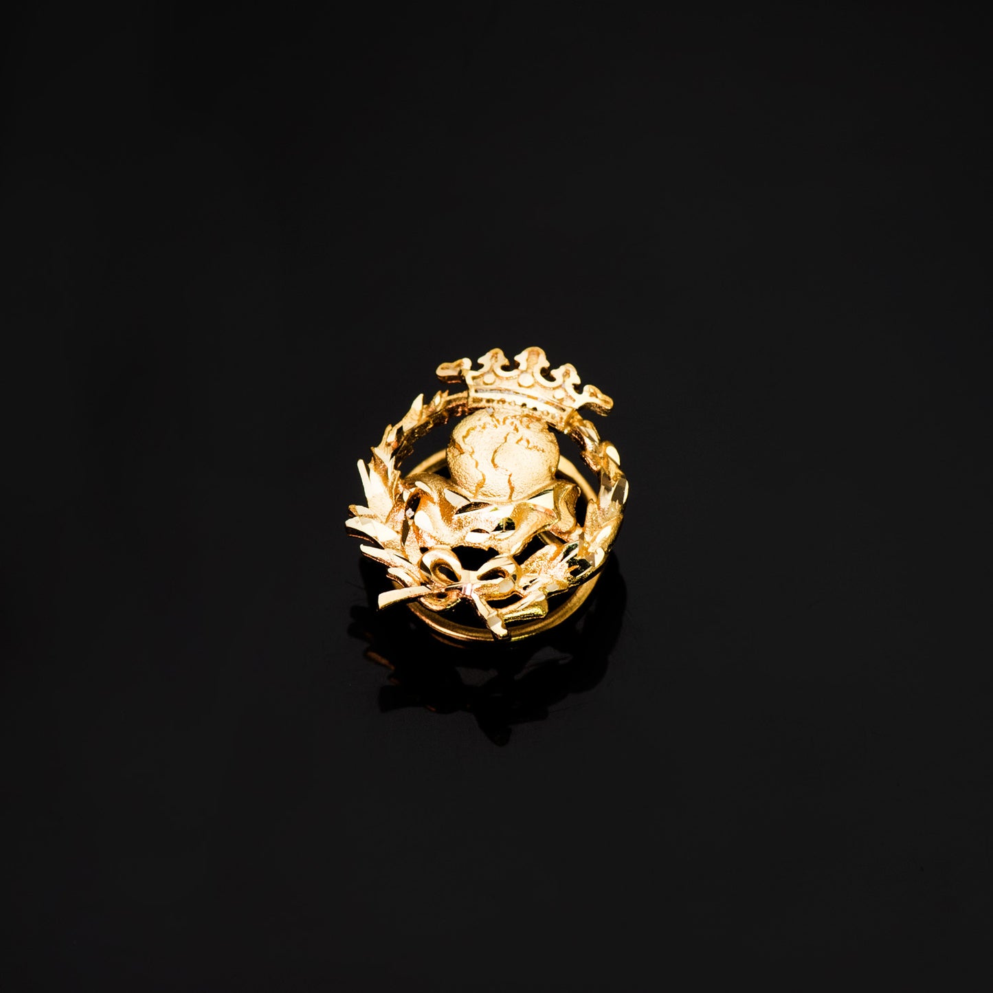 18K INSIGNIA ORO AMARILLO GEOGRAFIA 17 X 14 MM