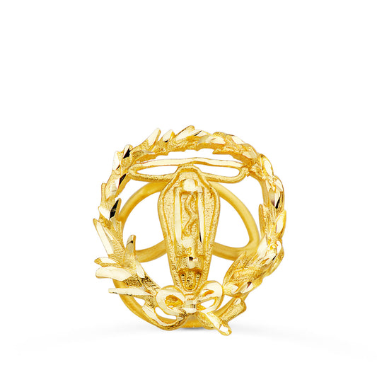 Insignia Ingeniero Electronico 16 x 14 mm de oro amarillo 18K