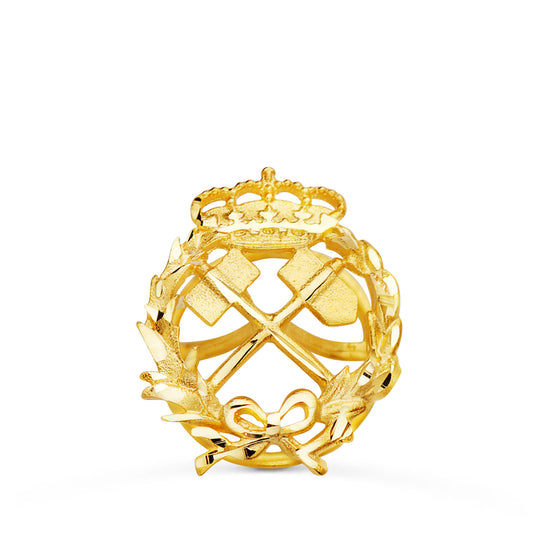 Insignia Ingeniero de Minas 17 x 14 mm de oro amarillo 18K