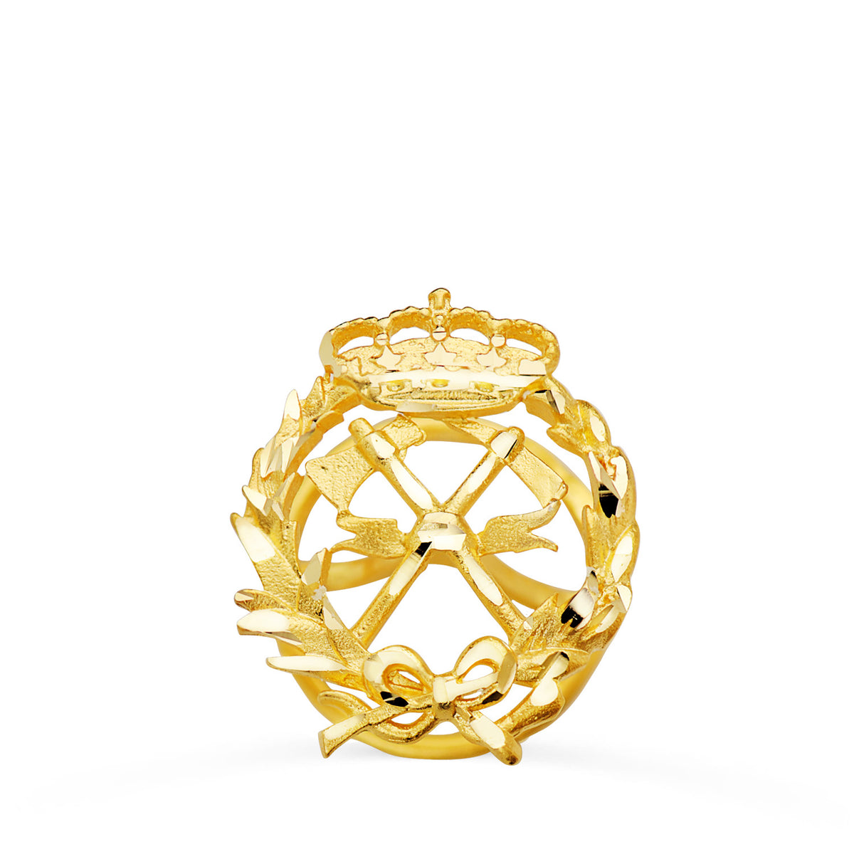 Insignia Ingeniero de Montes 17 x 14 mm de oro amarillo 18K