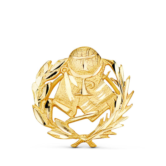 Insignia Magisterio. 15 x 15 mm de oro amarillo 18K