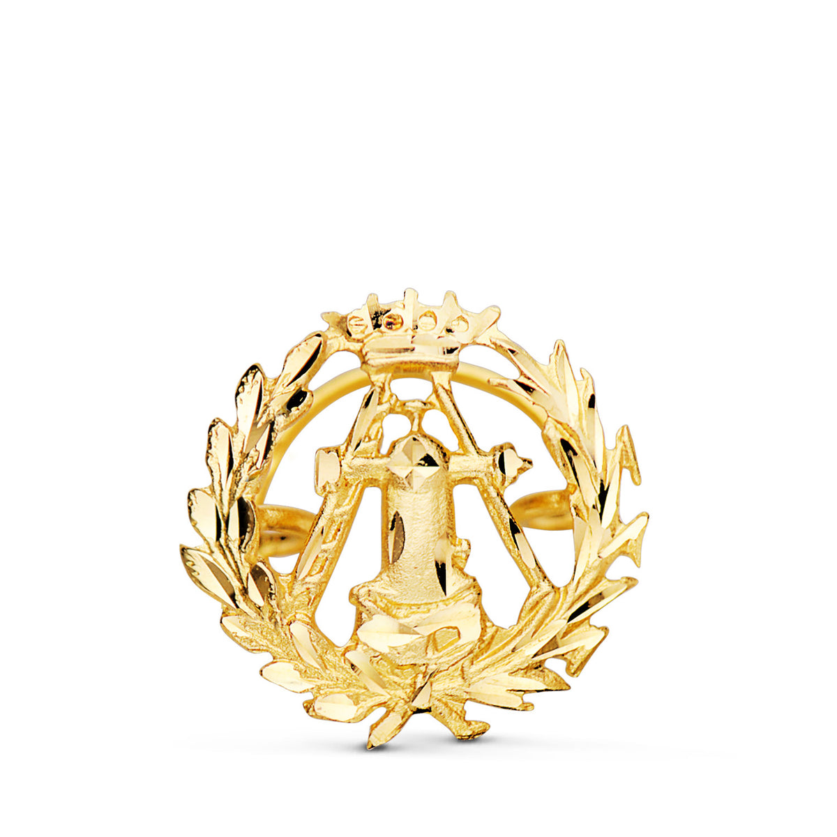 Insignia Topografo. 16 x 16 mm de oro amarillo 18K
