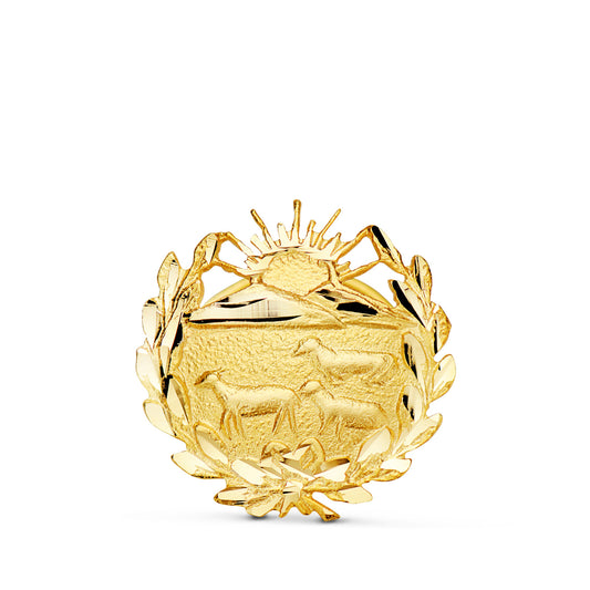 Insignia Veterinaria. 15 x 15 mm de oro amarillo 18K