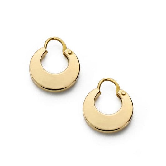 Aros Manchegas . 11 mm Lisas. de oro amarillo 18K
