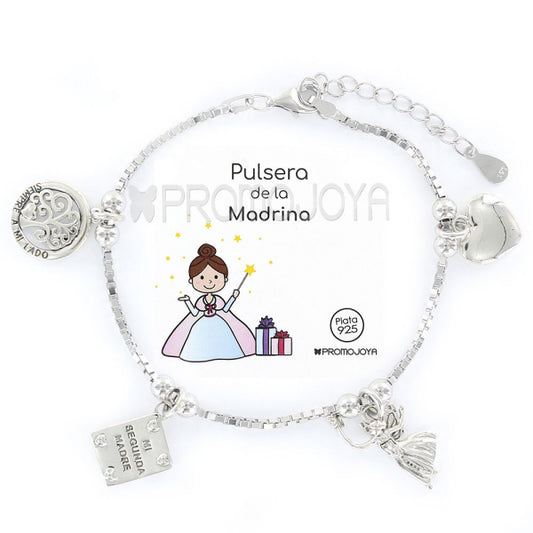 Pulsera Eres Lo Mas Madrina Cadena Veneciana Rodiada