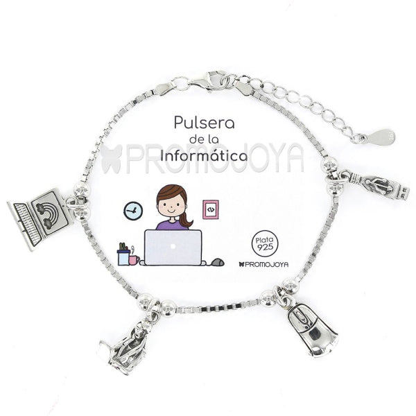 Pulsera Eres Lo Mas Informática Cadena Veneciana Rodiada Con Colgantes