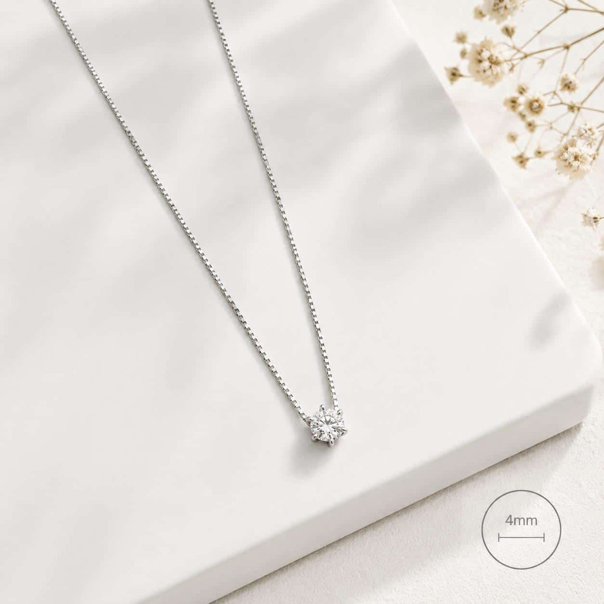 Collar punto de luz 4mm cadena diamantada - Joyería Zafir