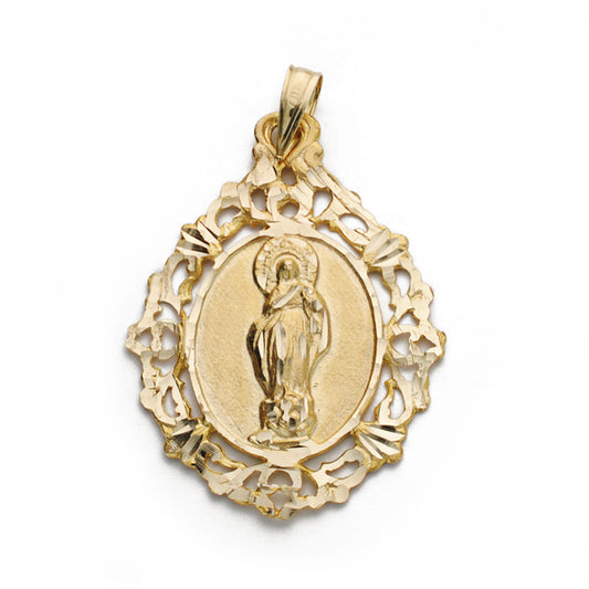 Medalla Virgen Inmaculada 9K 31 x 23 mm de oro amarillo 9K