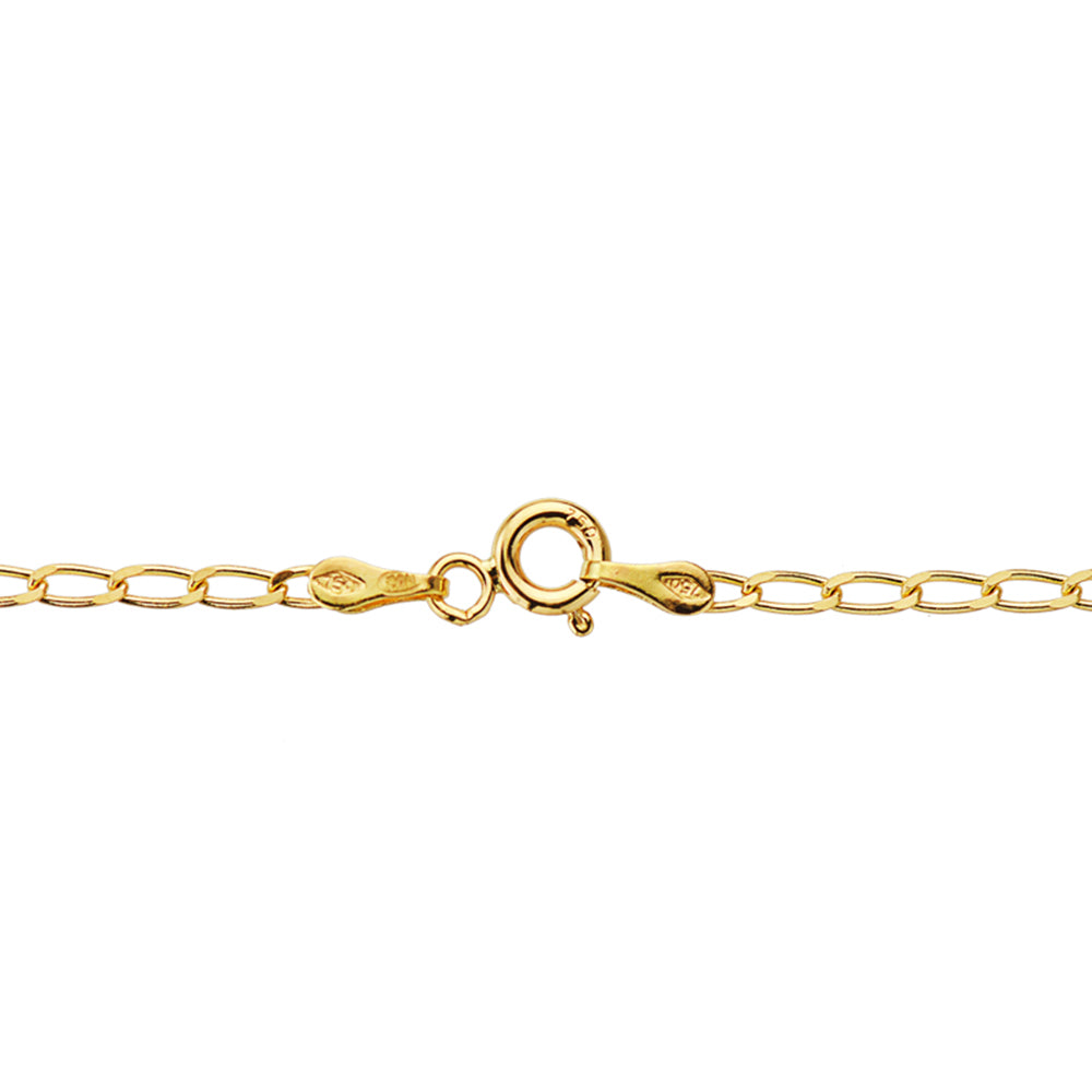 Cadena Bilbao Maciza. Ancho: 2 mm. Largo: 45 cm de oro amarillo 9K