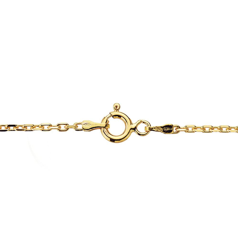 9K CADENA ORO AMARILLO FORZADA MACIZA. ANCHO: 1,5 MM. LARGO: 50 CM