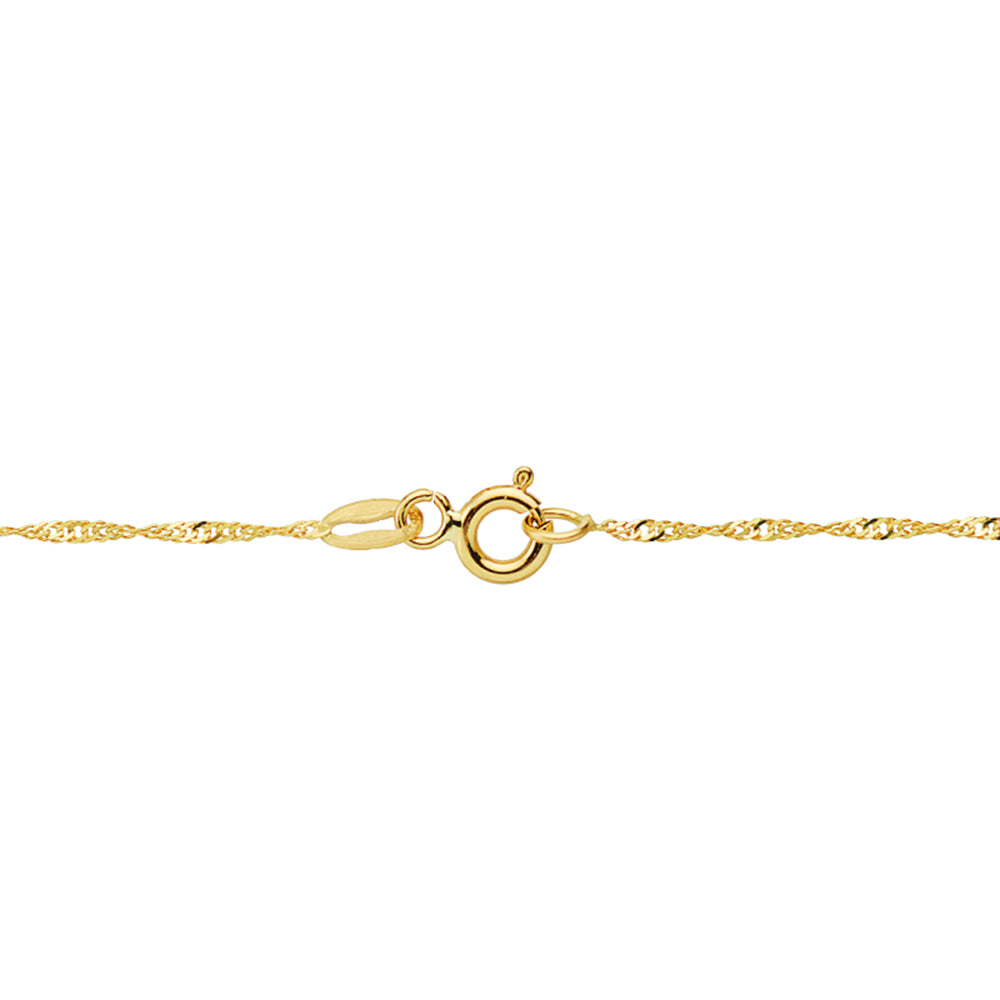 18K CADENA ORO AMARILLO MACIZA SINGAPUR 50CM 1.2 MM