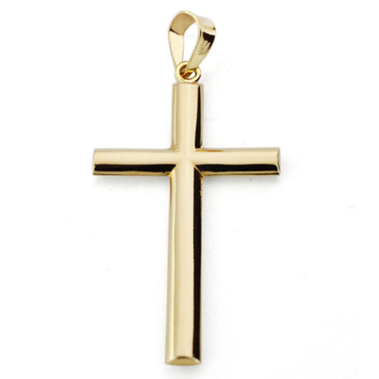 Cruz sin Cristo Palo Oval. 37 x 20 mm de oro amarillo 9K