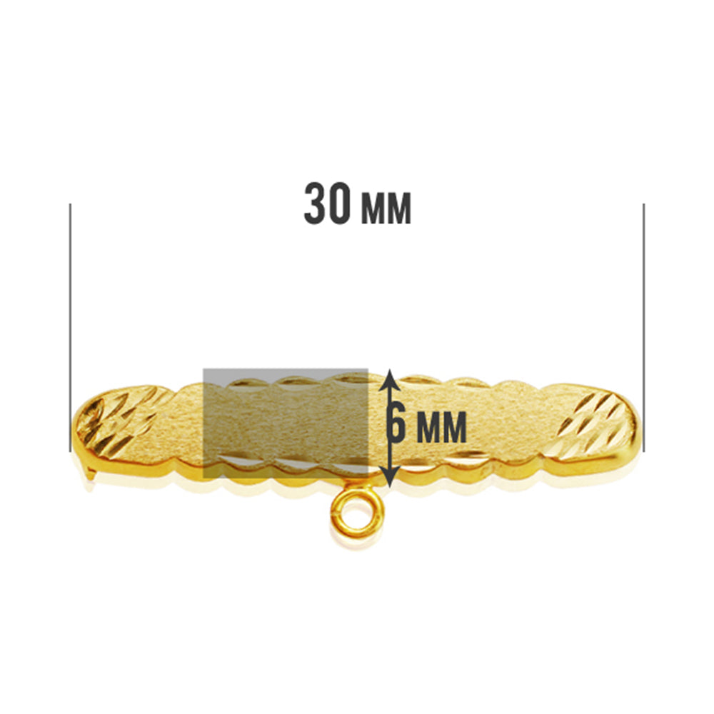 Alfiler Bebe 30 x 8 mm de oro amarillo 9K