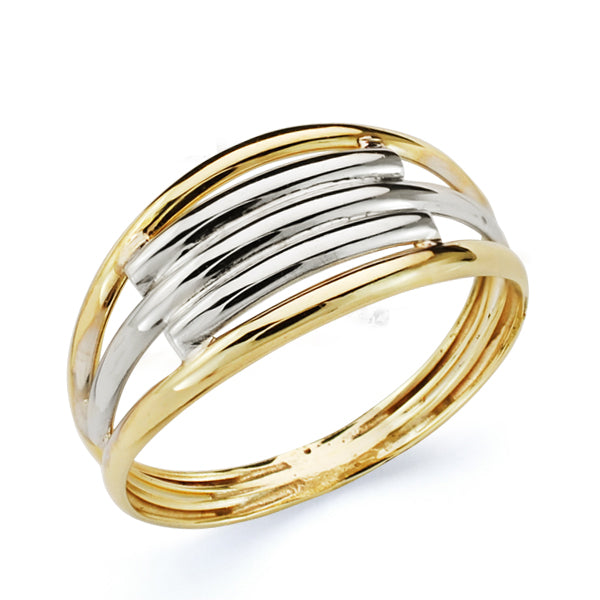 Sortija Bandas Bicolor 18K