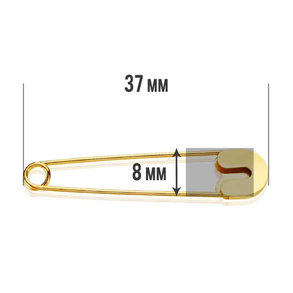 Alfiler Imperdible Ligero. de oro amarillo 9K