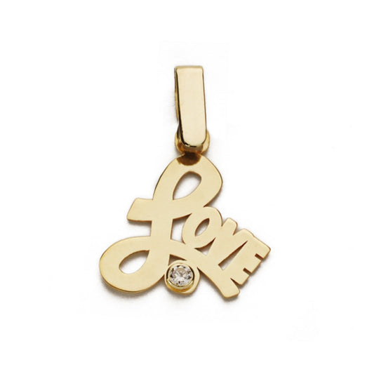 Colgante Love 18 x 16 mm de oro amarillo 9K