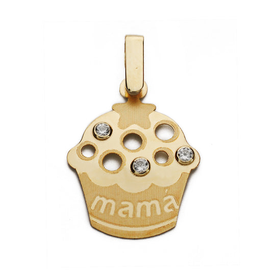 Colgante Madre. 21 x 16 mm de oro amarillo 9K