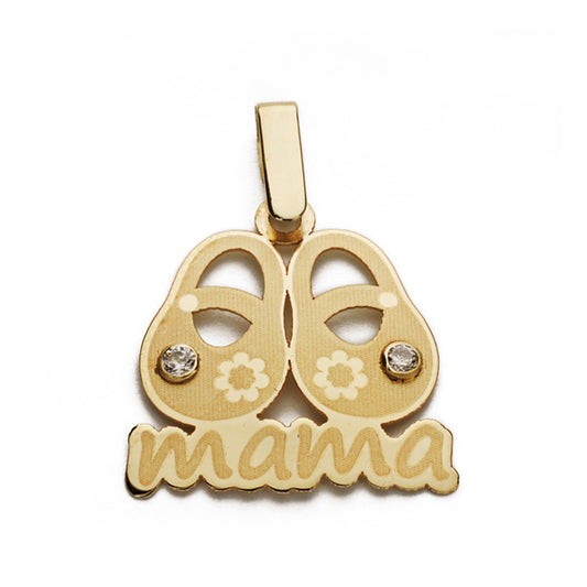 Colgante Madre. 18 x 17 mm de oro amarillo 9K