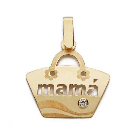 Colgante Madre. 19 x 19 mm de oro amarillo 9K