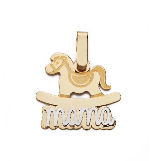 Colgante Madre. 17 x 16 mm de oro amarillo 9K