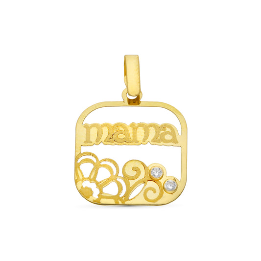 Colgante Madre. 21 x 18 mm de oro amarillo 9K