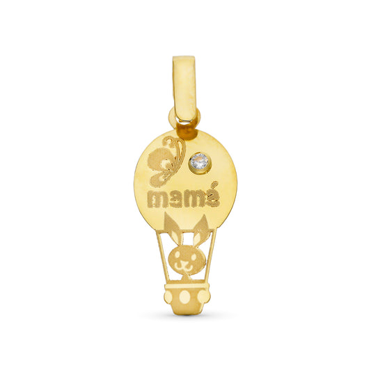 9K COLGANTE ORO AMARILLO MAMA GLOBO 20X10 MM
