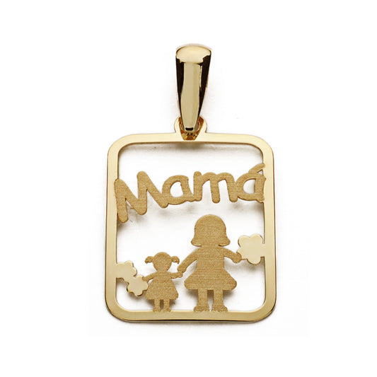 Colgante Madre. 21 x 15 mm de oro amarillo 9K