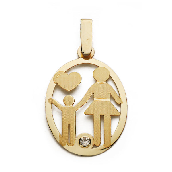 Colgante Madre. 23 x 16 mm de oro amarillo 9K