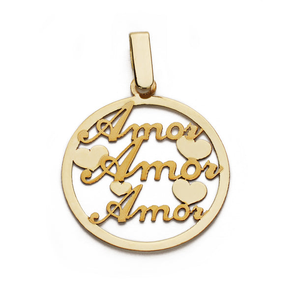 Colgante Amor 19 mm de oro amarillo 9K