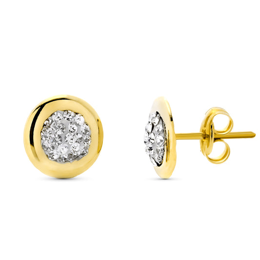 Pendientes Redondos 8 mm de oro amarillo 9K