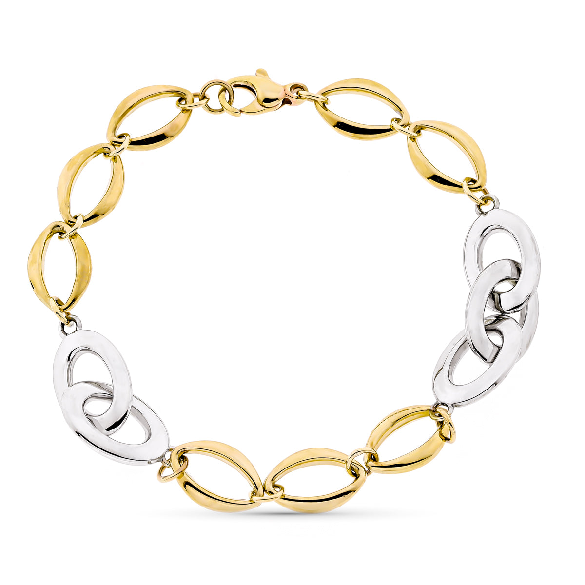 Pulsera Hueca 20,5 cm de oro amarillo 9K