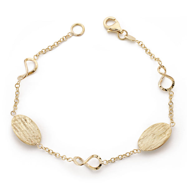 Pulsera Hueca 19,5 cm de oro amarillo 9K