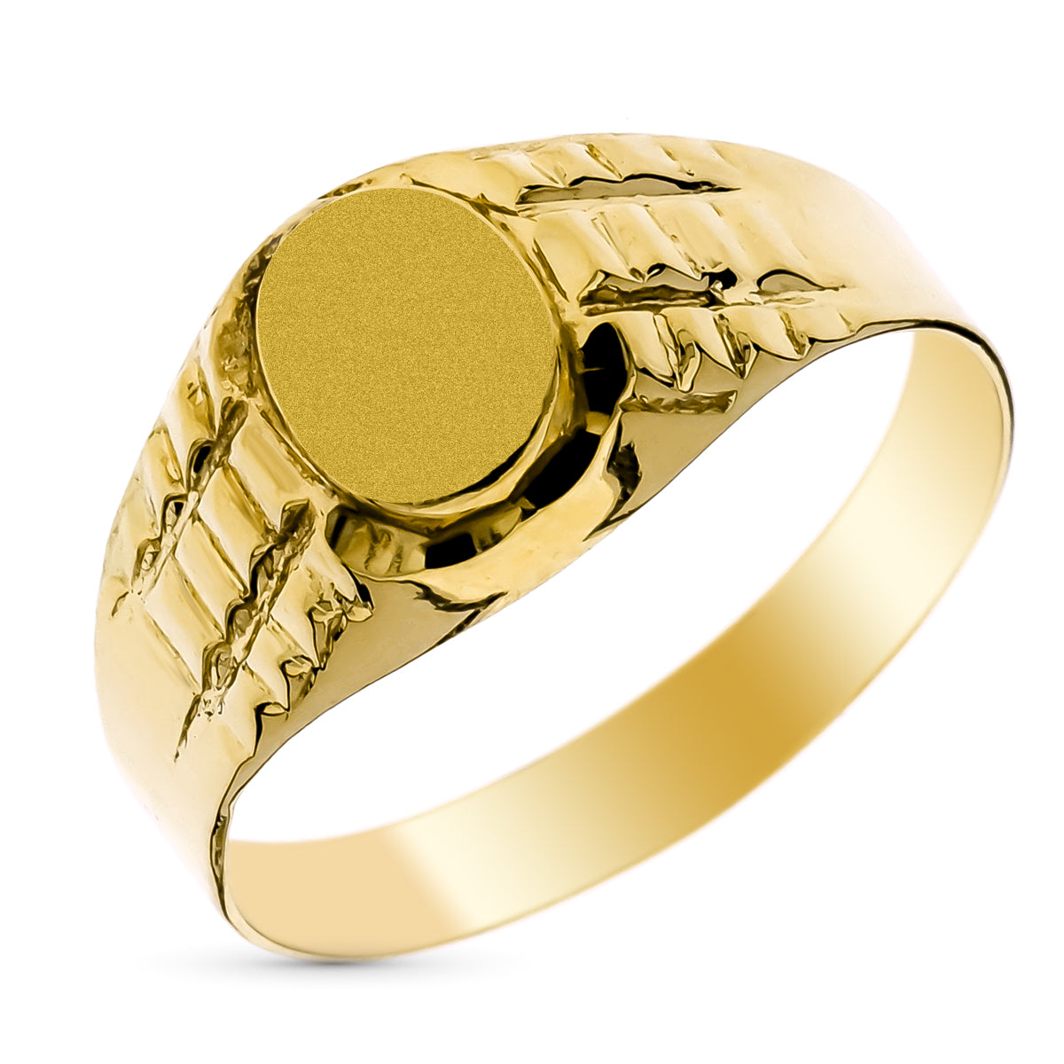Sello Hueco Cadete Tallado. Zona de Grabado 8 x 6 mm de oro amarillo 9K