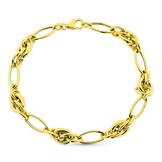 9K PULSERA ORO AMARILLO 20.5 CM