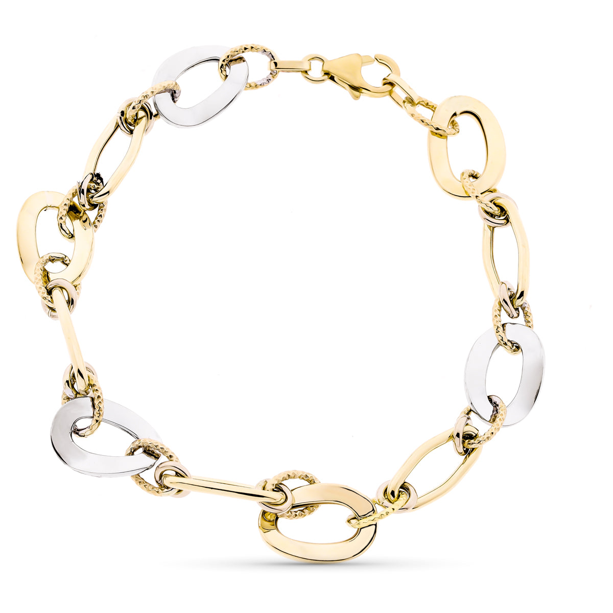 Pulsera Hueca 20,5 cm de oro amarillo 9K