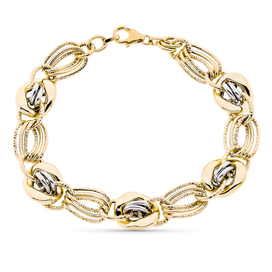 9K PULSERA ORO AMARILLO HUECA 20CM