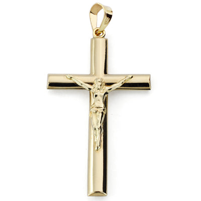 Cruz Cristo Oval 34 x 20 mm de oro amarillo 9K