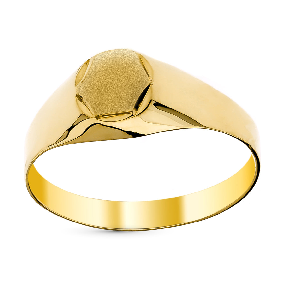 Sello Bebe Hueco Tallado. Zona Grabado: 5 mm de oro amarillo 9K