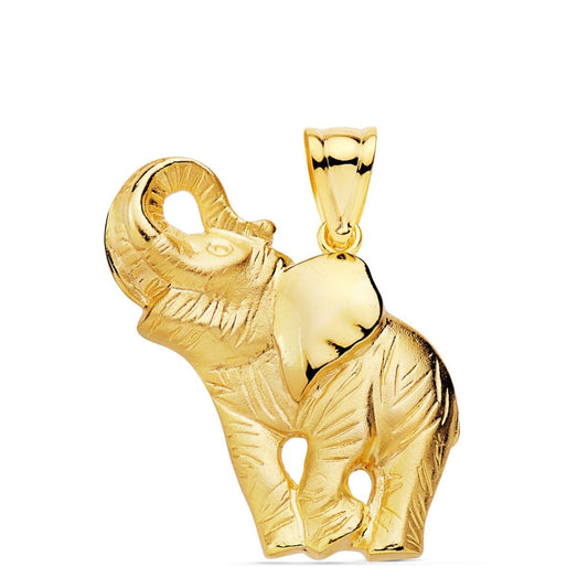 18K COLGANTE ELEFANTE SILUETA ORO AMARILLO 35X33MM 8.40GR