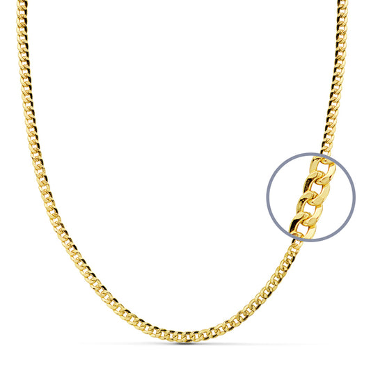 9K CADENA ORO AMARILLO HUECA 60X3MM