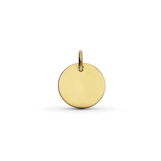 Disco Liso 12 mm de oro amarillo 9K