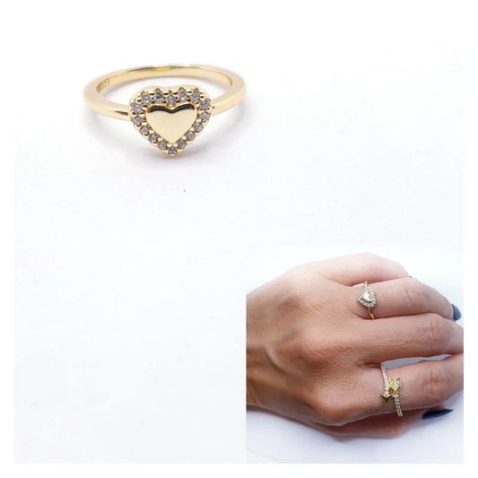 Anillo corazón oro
