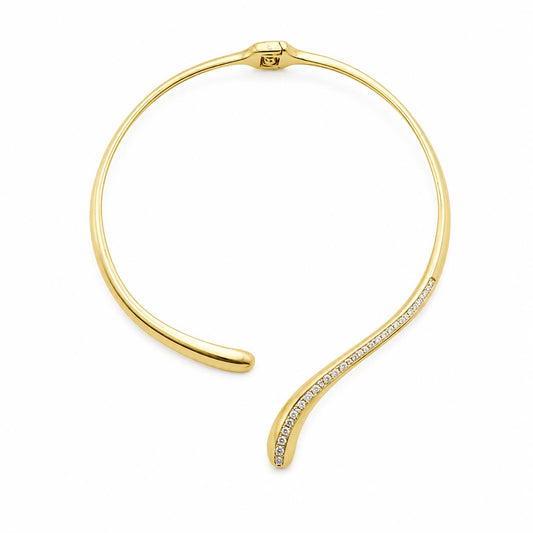 Collar Serpiente con baño de oro de 14 quilates - Joyería Zafir