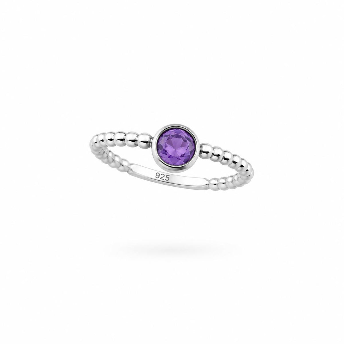 Anillo amatista de plata de ley - Joyería Zafir