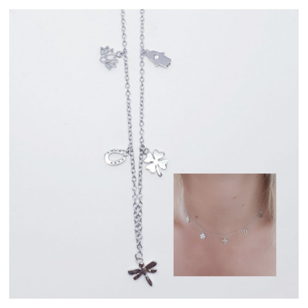 Collar suerte de plata de ley - Joyería Zafir