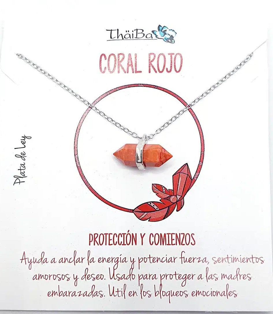 Collar coral rojo