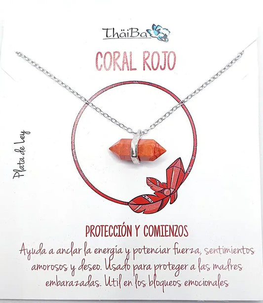 Collar coral rojo