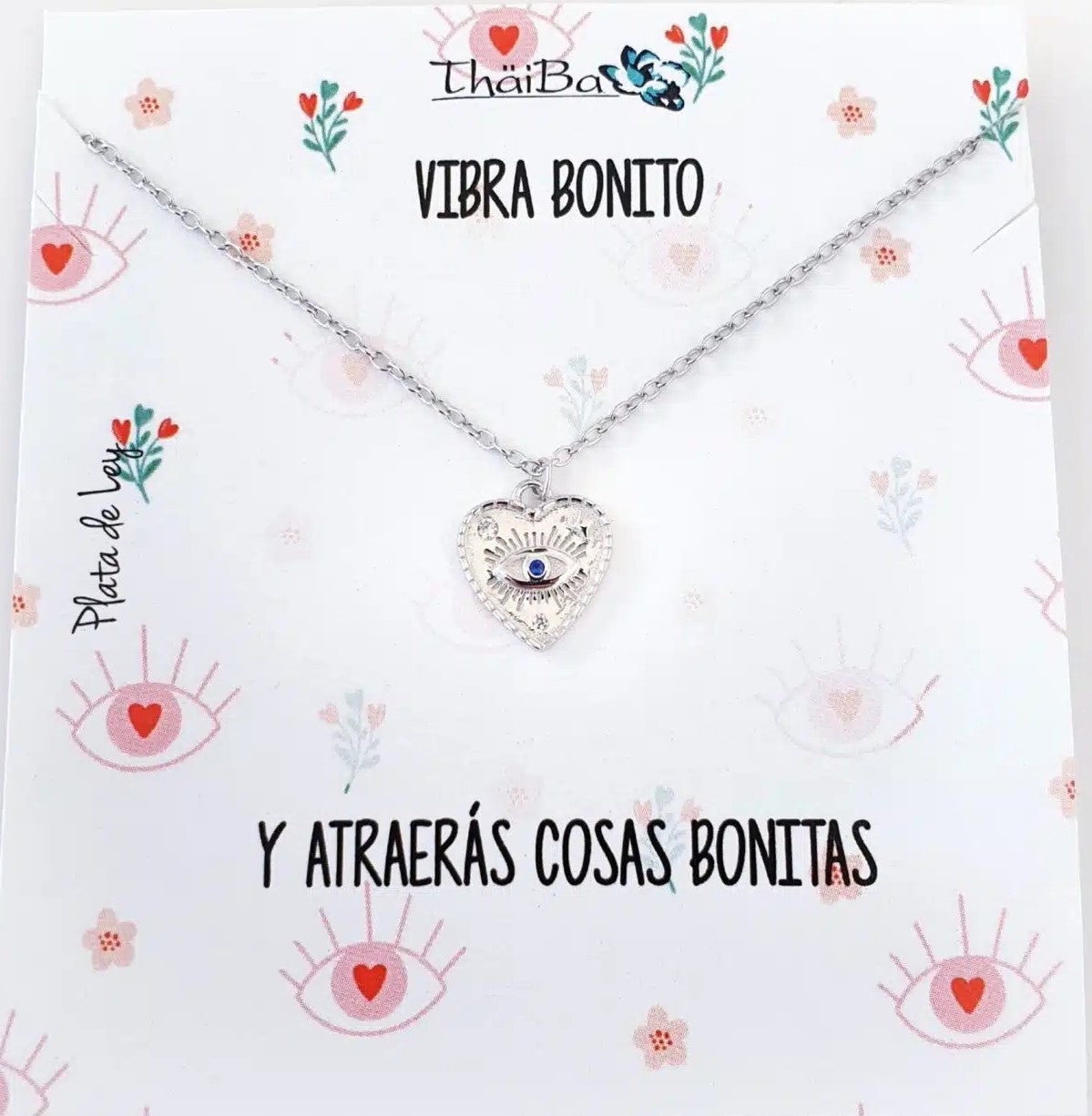 Collar corazón ojo