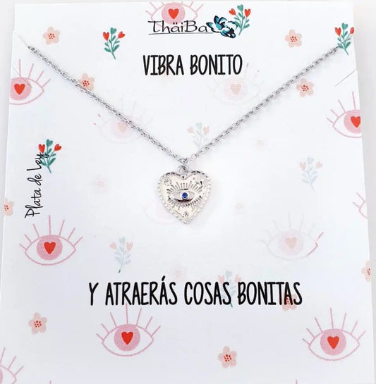 Collar corazón ojo