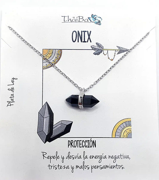 Collar ónix prisma